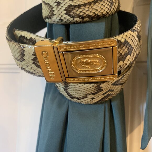 One of a Kind Vintage Lacoste Authentic Snakeskin Crocodile Belt main image 8